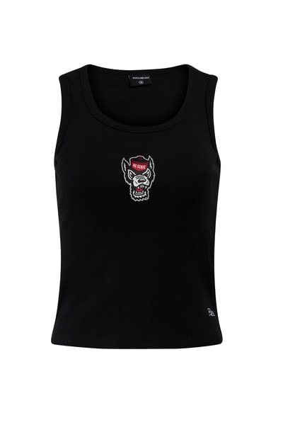 Black Ladies MVP Ribbed Tank Top -
